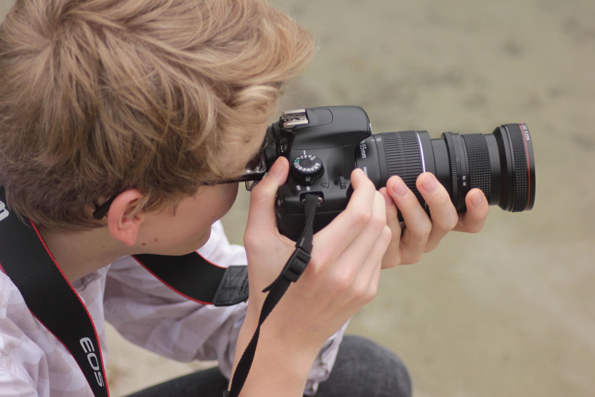 Experienced photographer capturing the perfect shot
